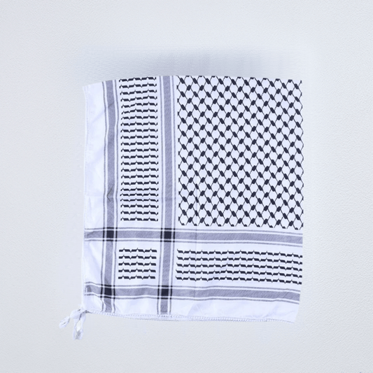 Black & White Keffiyeh Scarf - Kites 4 Palestine