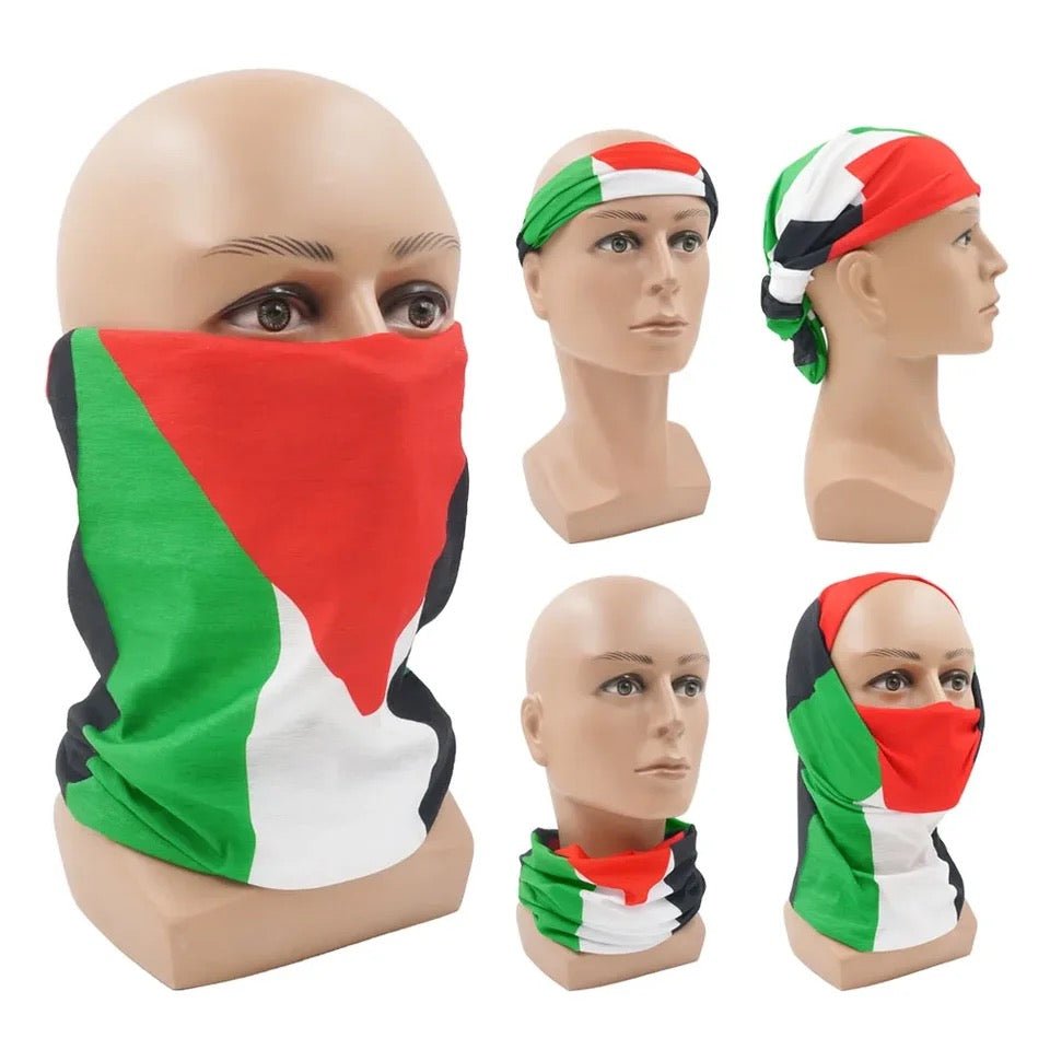 Palestine Bandana Neck Gaiter Mask - Kites 4 Palestine