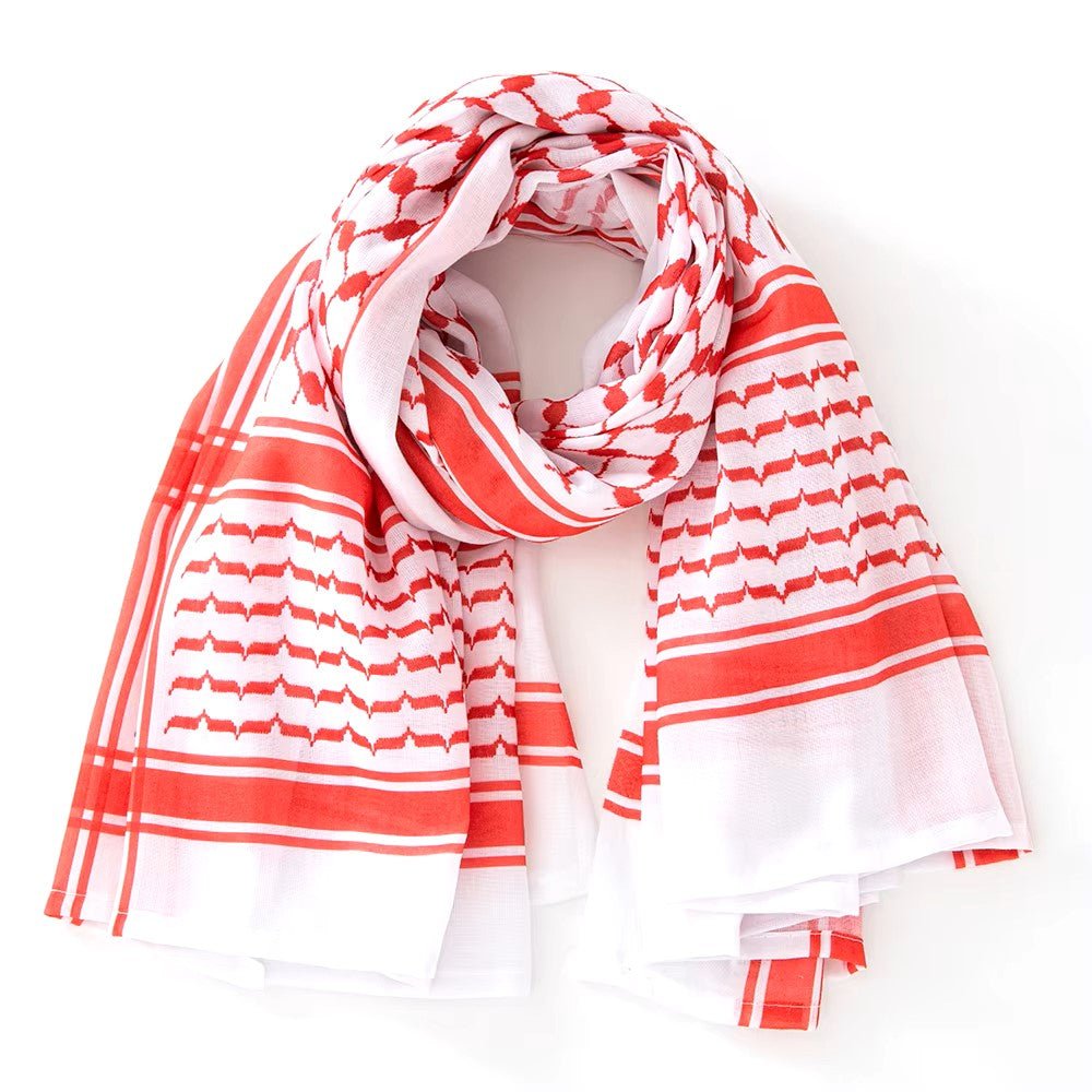 Red and White Keffiyeh - Kites 4 Palestine